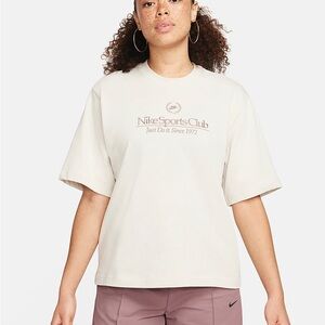 Nike Women's Cream Sports Club T-Shirt